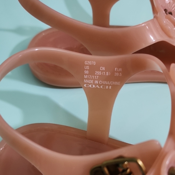 Coach Jelly T-strap Sandals - Pink Tea Rose - Picture 2 of 7
